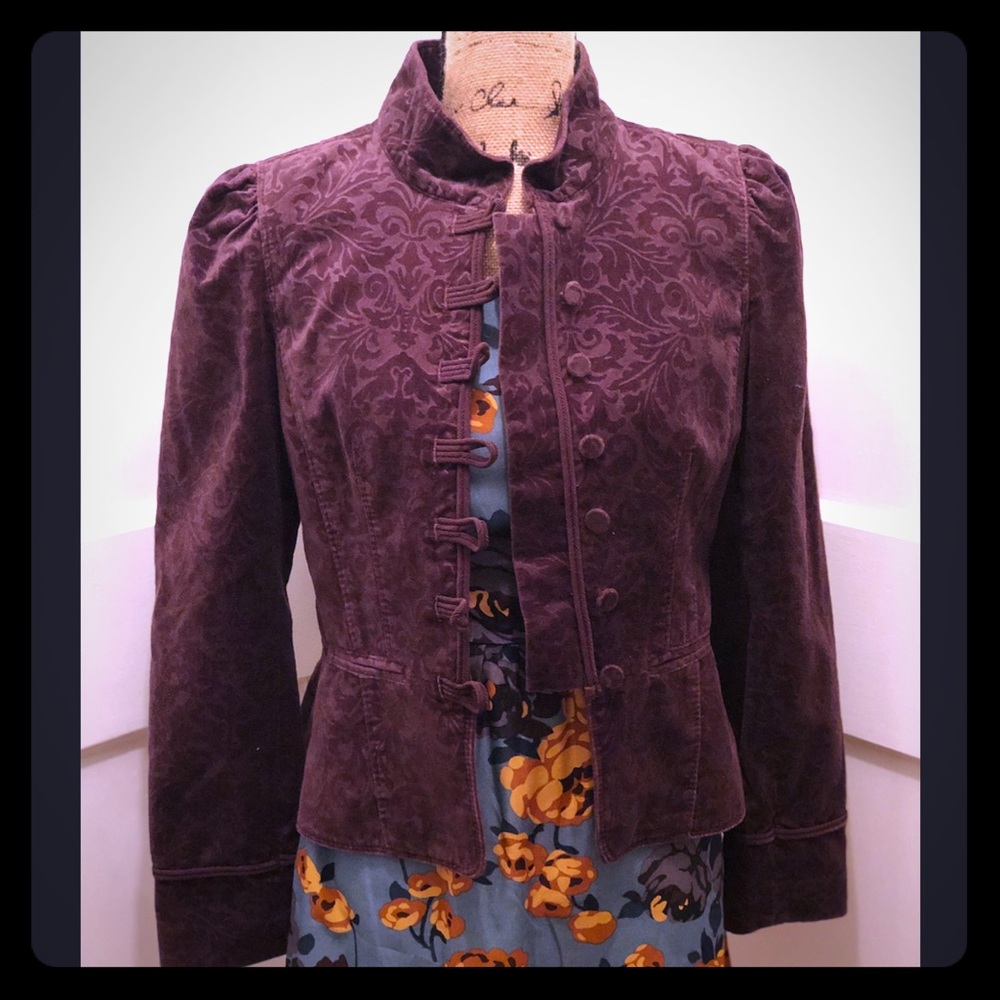 Damask Velvet Nehru Jacket